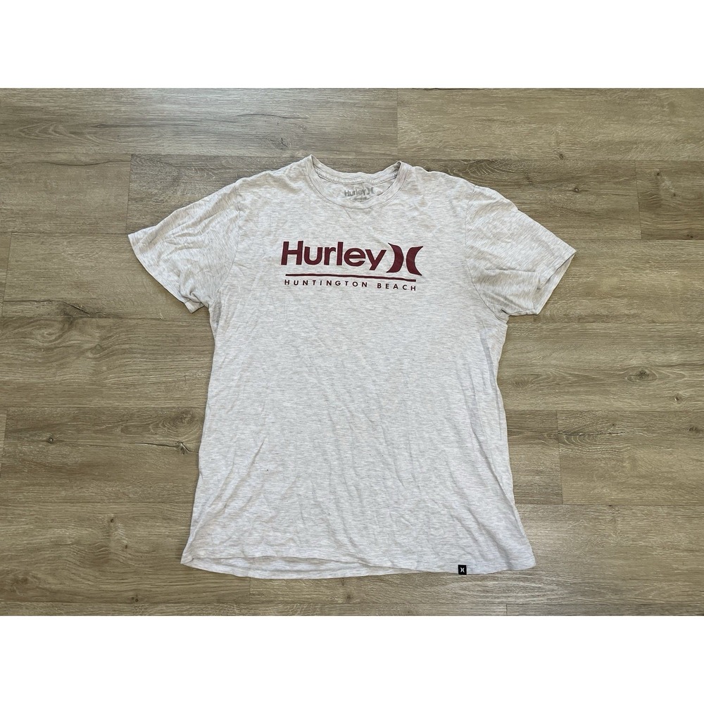 Hurley Men's Sz L Huntington Beach Graphic Gray T-Shirt Cali Surf Club